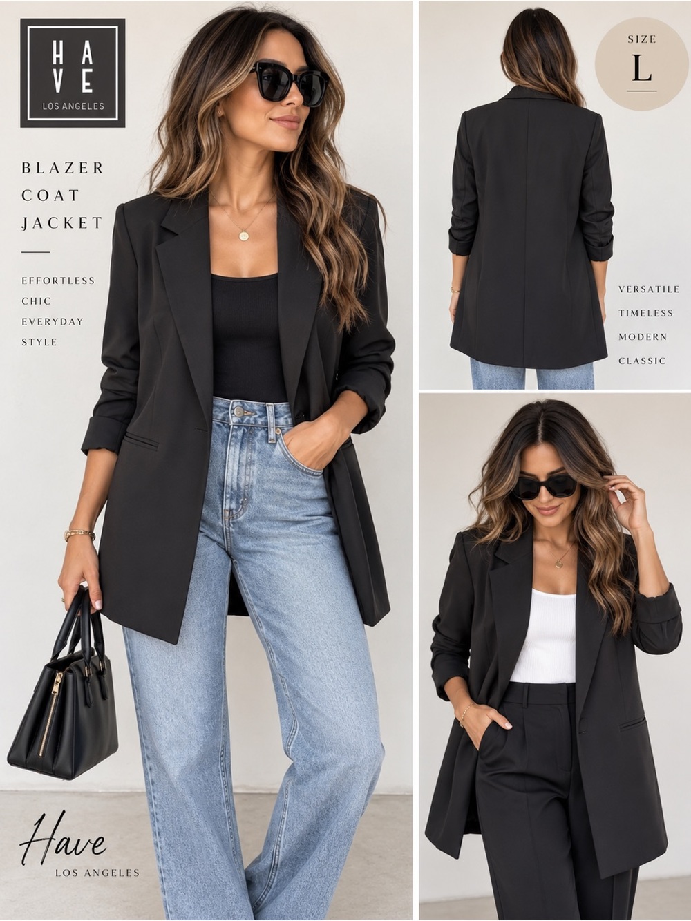 Have Black Longline Blazer Jacket